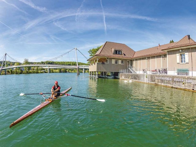 Das Bootshaus des Solothurner Ruderclubs.